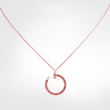 18K Cartier Juste Un Clou Pink Diamonds Necklace