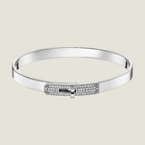 18K Kelly Small Model Diamond H Bracelet