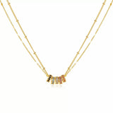Color Cube Gold Necklace