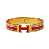 18K Clic H Red & White Bracelet