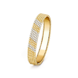 18K Perlée 5 Rows Diamond Bracelet