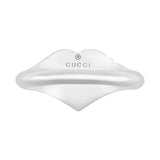 Double G Interlocking G Blue Enamel Heart Ring