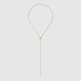 18K Double G Blondie Pearl Drop Necklace