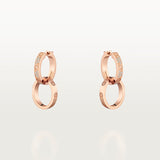 18K Love Pave Diamond Earrings