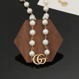 18K Double G Pearl Necklace