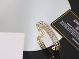 18K CC Crystals Cuff Bracelet