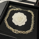 18K CC Pave Diamond Gold Necklace