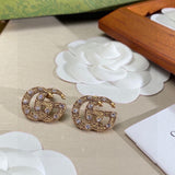 18K Double G Crystals Earrings