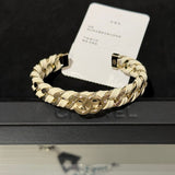 18K CC 26C Brown Open Cuff Bracelet