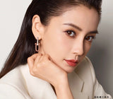 18K T HardWear Large Link Diamonds Earrings