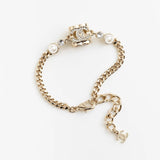 18K CC Square Pearl Chain Necklace