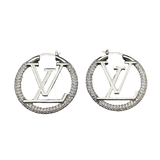 18K Louis Louise Hoop Diamond Earrings