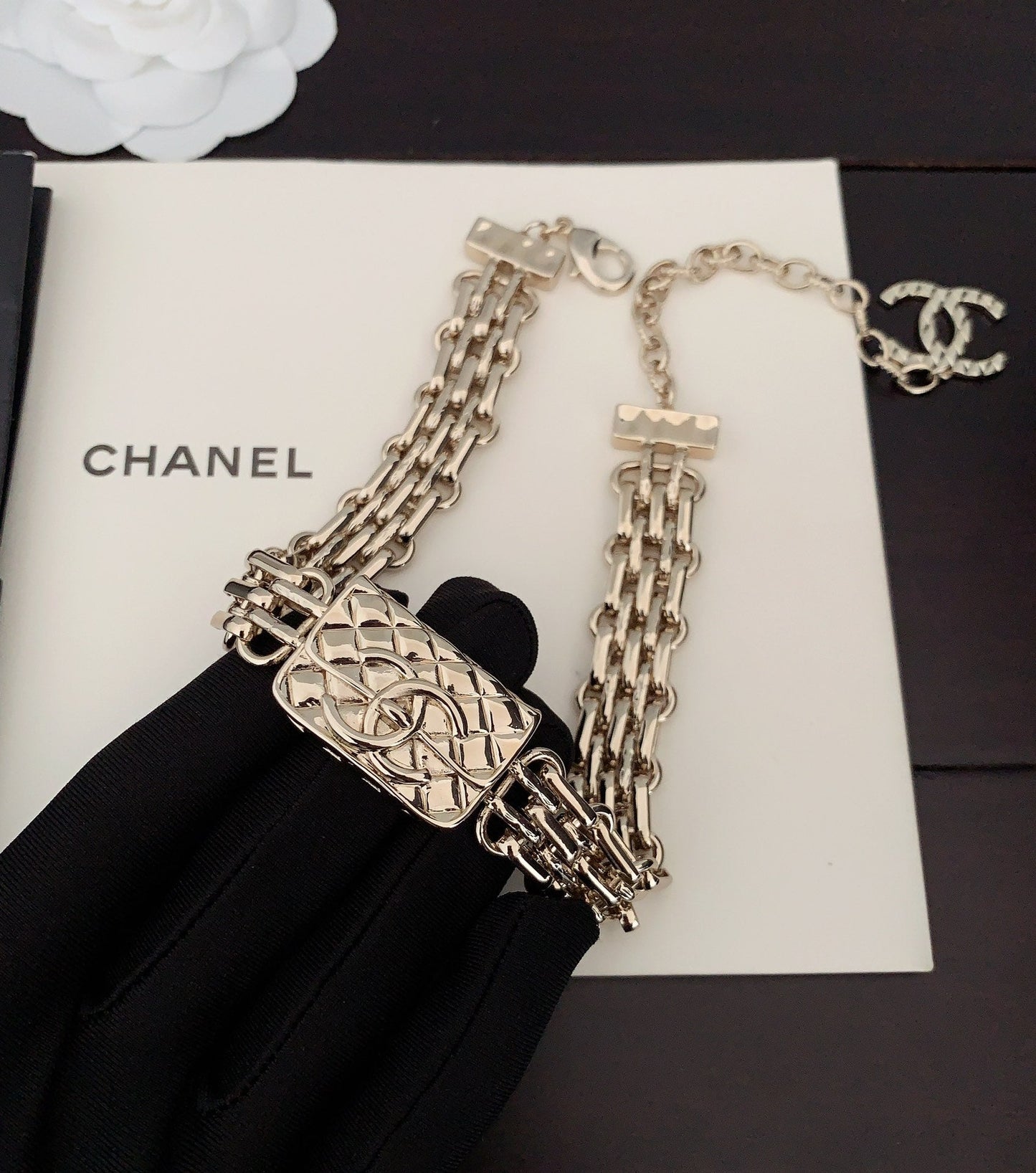 18K CC Gold Chain Necklace