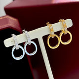 18K Love Pave Diamond Earrings