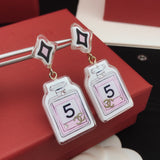 18K CHANEL 24C Perfume Bottle Earrings