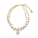 18K CHANEL CC Pearls Necklace
