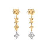 18K Louis Monogram Earrings