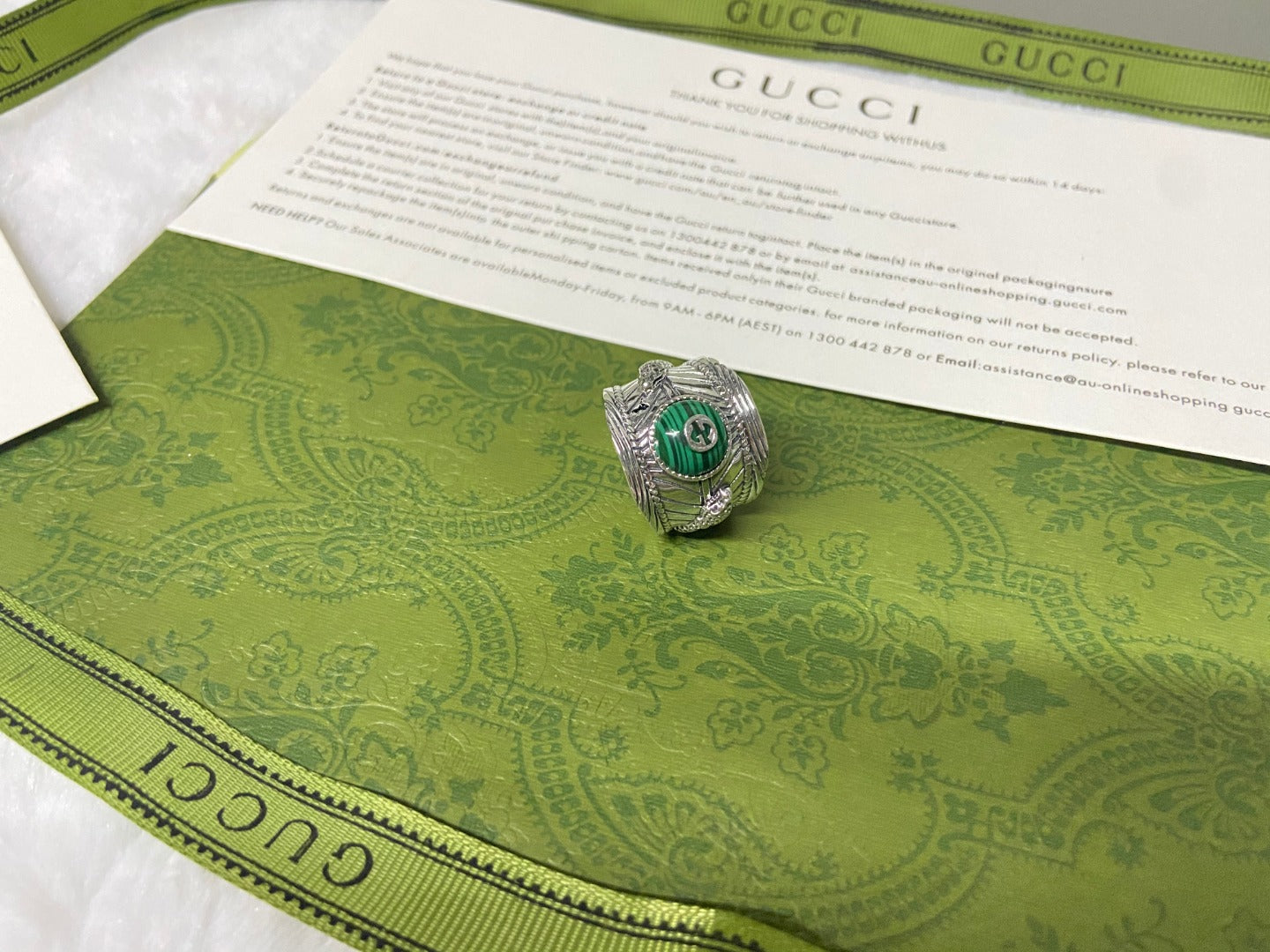 Double G Garden Snake Interlocking G Ring