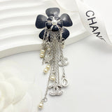 18K CC Camellia Tassel Brooch