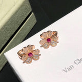 18k Frivole Pink Sapphire Earrings