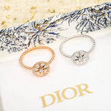 18K CD Compass Diamond Gold Ring