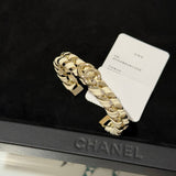 18K CC 26C White Open Cuff Bracelet