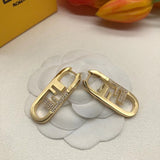18K F OLock Diamonds Earrings