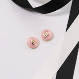 18K CC Purple & Pink Gold Earrings