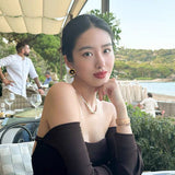 18K Triomphe Pearl Earrings