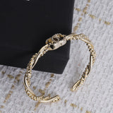 18K CC Diamond Chain Bracelet