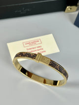 18K Louis Leather Bracelet