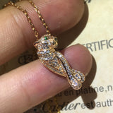 18K Panthere De Diamond Necklace