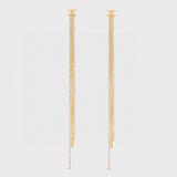 18K Triomphe Diamonds Long Earrings