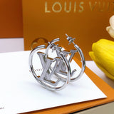 18K Louis Louise Hoop Pearls Earrings