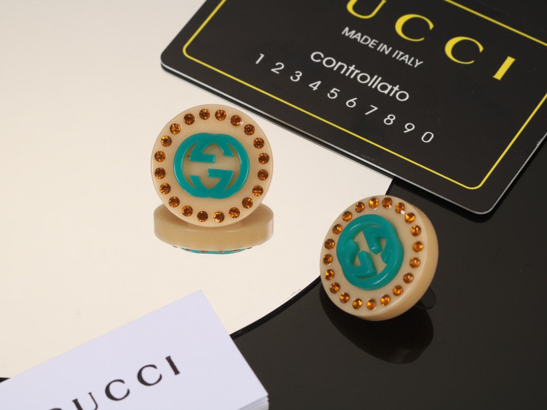18K Double G Resin Earrings