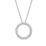 18K T Circle Diamonds Necklace