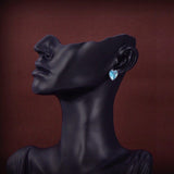 18K GG Blue Heart Earrings