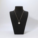18K CC Black & White Logo Gold Necklace
