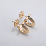 18K T Hoop Earrings