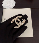 18K CC Star Crtystal Brooch