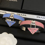18K Pra Triangle Charm Cuff Bracelet