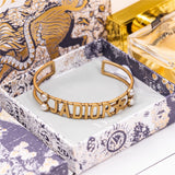 18K CD J¡¯adior Pearls Open Cuff Bracelet