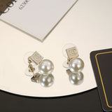 18K CC Pearls Earrings
