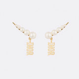 18K Dior Revolution Resin Pearls Earrings