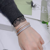 18K Rose Gold Perlée Diamonds One Row Bracelet