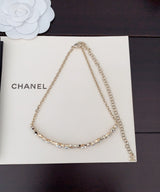 18K CC White Pearl Crystals Necklace
