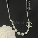 18K CC Pearl Chain Necklace