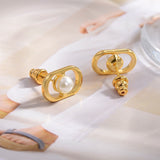 18K CD Petit Jolie Mini Stud Earrings