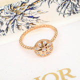 18K CD Compass Diamond Gold Ring