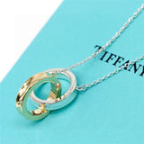 18K T 1837 Interlocking Circles Pendant Necklace